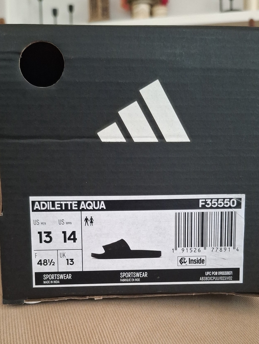adidas Adilette Aqua Men's Slides - Black